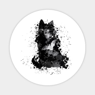 Black Cat Halloween Magnet